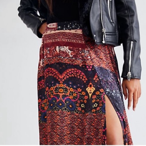 Free People Sweet Dreams Maxi Skirt Size 14 Boho Gypsy - Picture 7 of 15